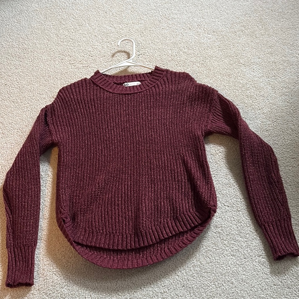 Women's Burgundy Sweater